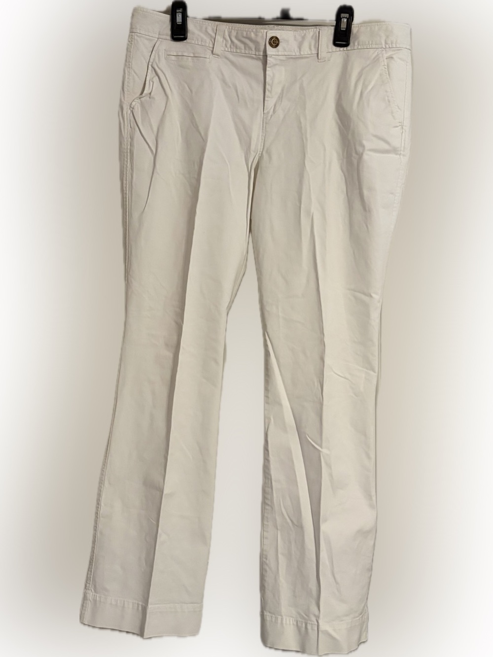 Old Navy Women's White Straight-Leg Trousers